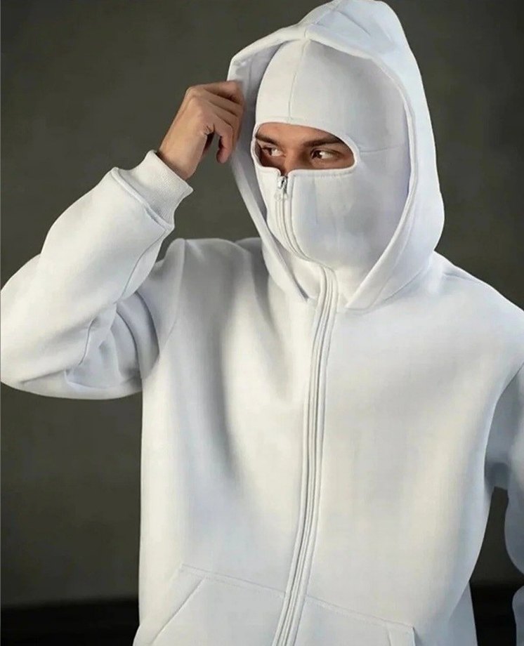Kar Maskeli Ninja Unisex Sweatshirt Hırka 3iplik kalın polar - Görsel 3