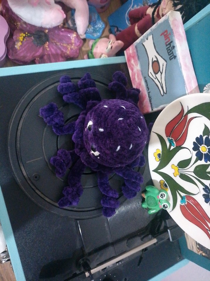 Mor Peluş Denizanası Amigurumi - Görsel 2