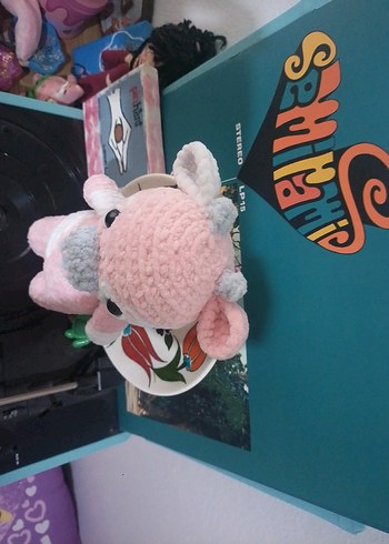 Pembe Peluş Oyuncak İnek Amigurumi - Görsel 3