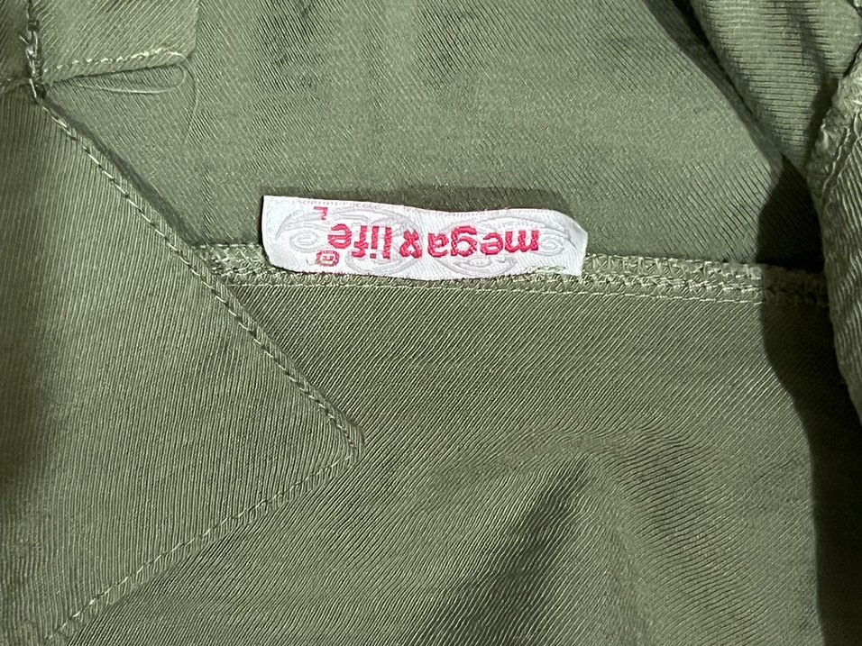 Kadın Haki Uzun Kol Keten gömlek - Görsel 3