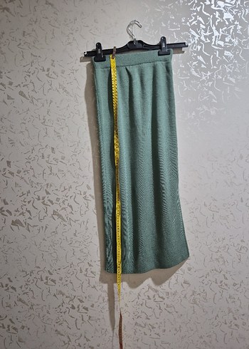 Haki Uzun Kollu İnce Triko Elbise - Görsel 2