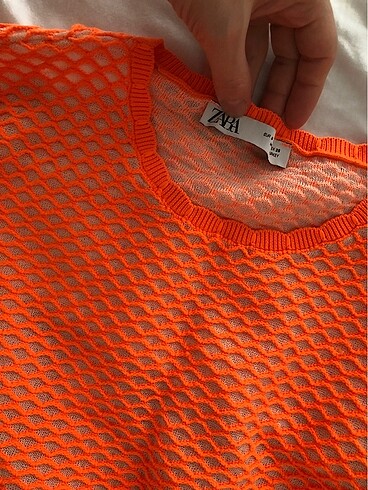 Zara Zara neon turuncu bluz