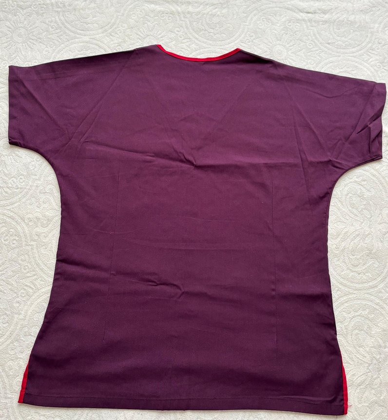 Sağlık personeli /bordo hastahane üst forması - Görsel 2