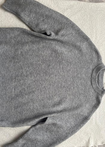 Gri Yün Kadın Triko Kazak - Görsel 4