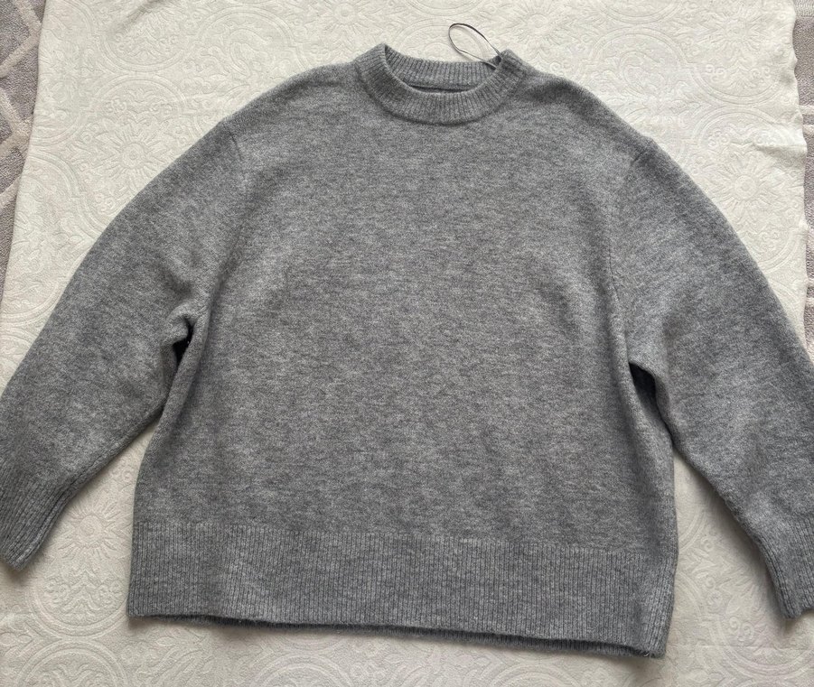 Gri Yün Kadın Triko Kazak - Görsel 3