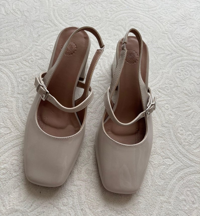 Bej Tokalı Kadın Topuklu Klasik Ayakkabı - Görsel 2