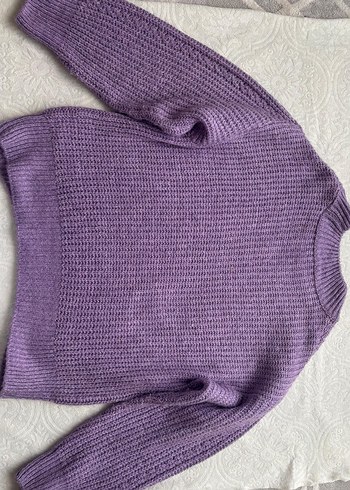 Mor Örgü Kadın Kazak, Rahat Kesim, Uzun Kollu - Görsel 3