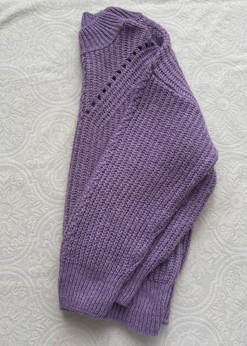 Mor Örgü Kadın Kazak, Rahat Kesim, Uzun Kollu - Görsel 2