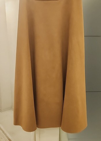 Bej Süet Kadın Uzun Etek - Görsel 2