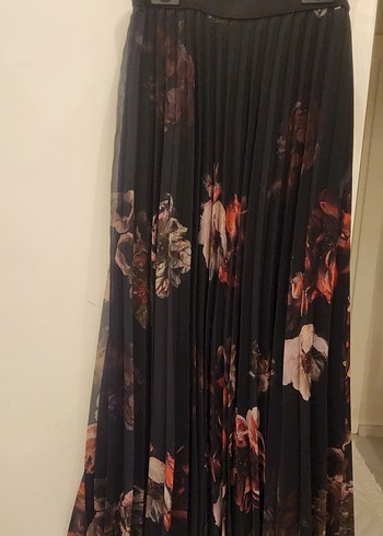 Siyah Pilili Uzun Bohem Etek - Görsel 3