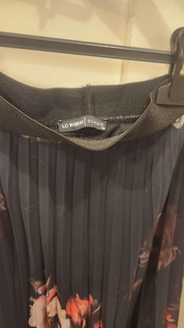 Siyah Pilili Uzun Bohem Etek - Görsel 4