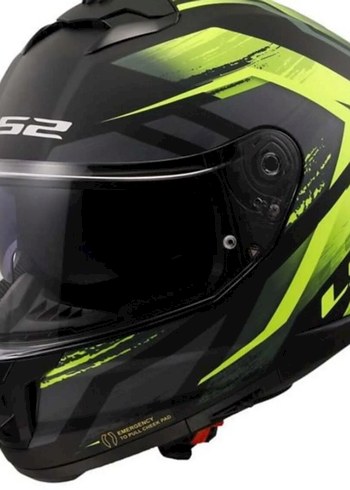 LS2 Stream fury gri-siyah-yeşil, kask - Görsel 2