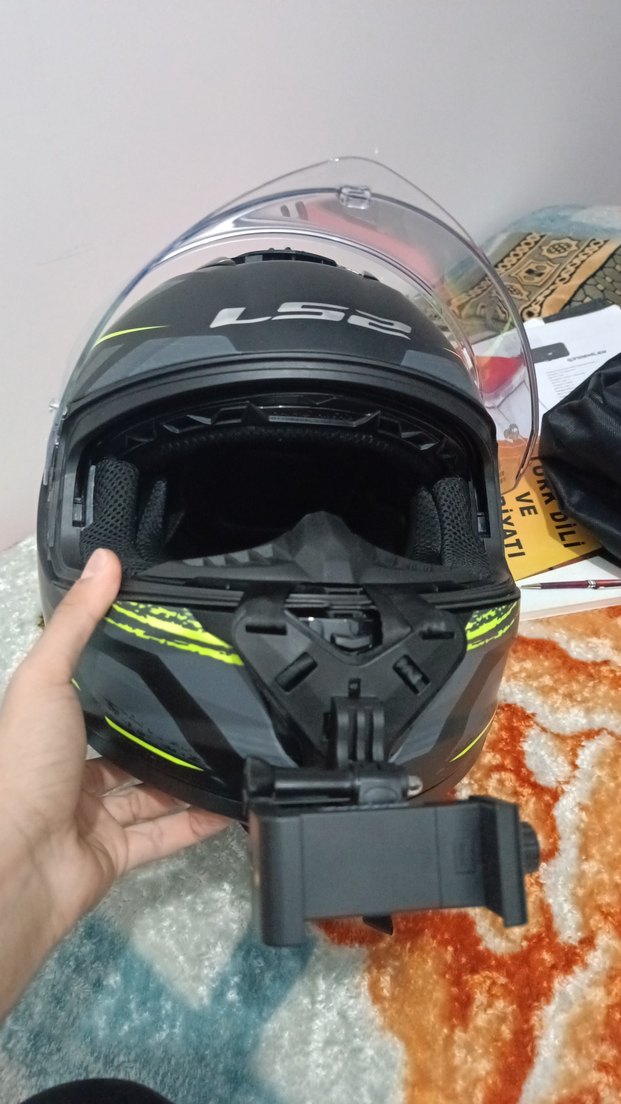 LS2 Stream fury gri-siyah-yeşil, kask - Görsel 3