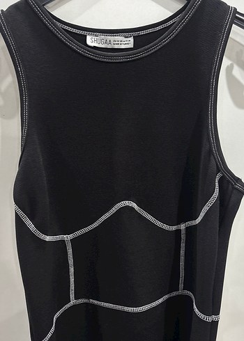 Siyah Yüksek Yakalı Kemerli Uzun Elbise - Görsel 3