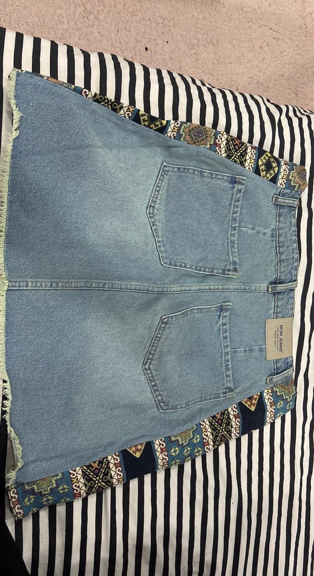 Bohem Tarzı İndigo Denim Midi Etek - Görsel 2