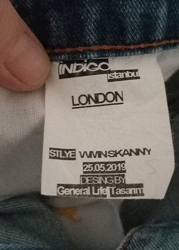 Gri Mavi Bağcıklı Kadın Denim Pantolon - Görsel 2