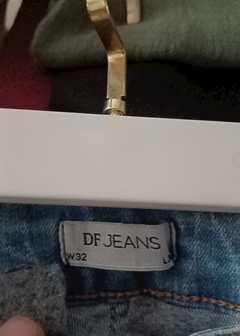 Gri Düğmeli Rahat Kesim Kadın Kot Pantolon - Görsel 2