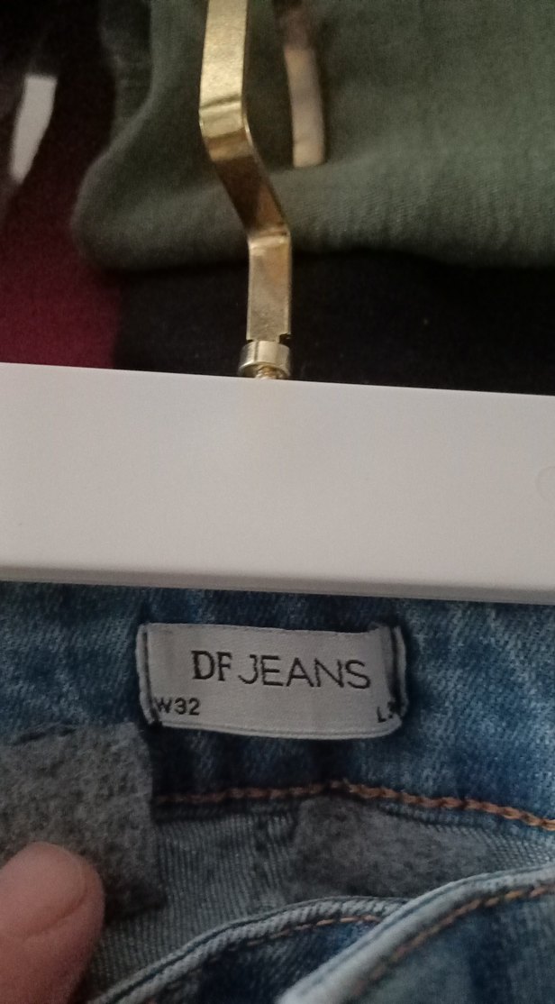 Gri Düğmeli Rahat Kesim Kadın Kot Pantolon - Görsel 2