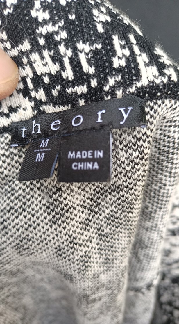 Gri Bağlama Desenli Örgü Mini Etek - Görsel 2