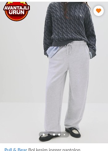 Gri Kadın Rahat Kesim Pamuklu Eşofman Altı - Görsel 3