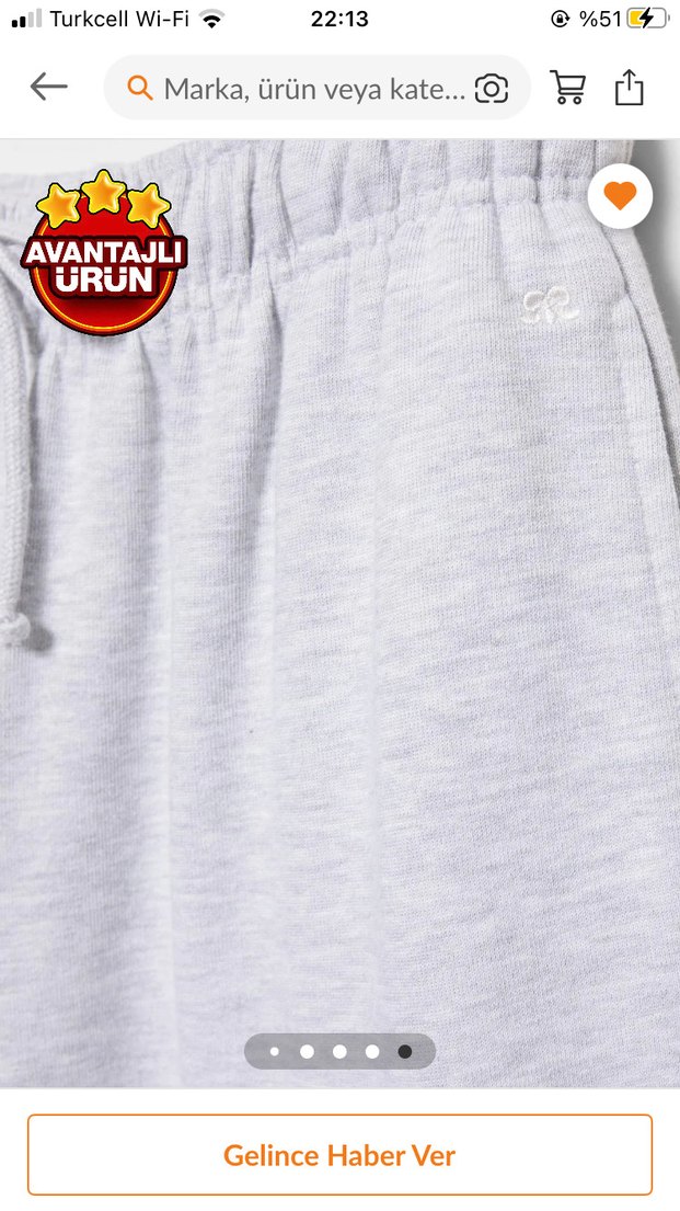 Gri Kadın Rahat Kesim Pamuklu Eşofman Altı - Görsel 2