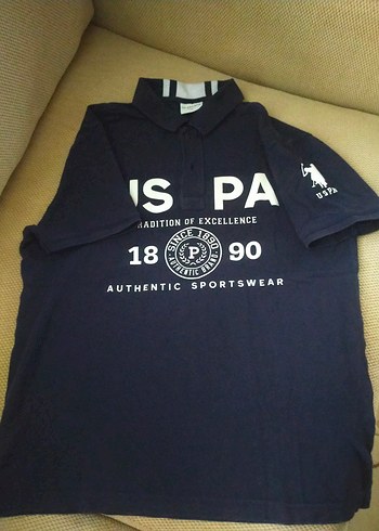 Lacivert Baskılı Erkek Polo Tişört - Görsel 2