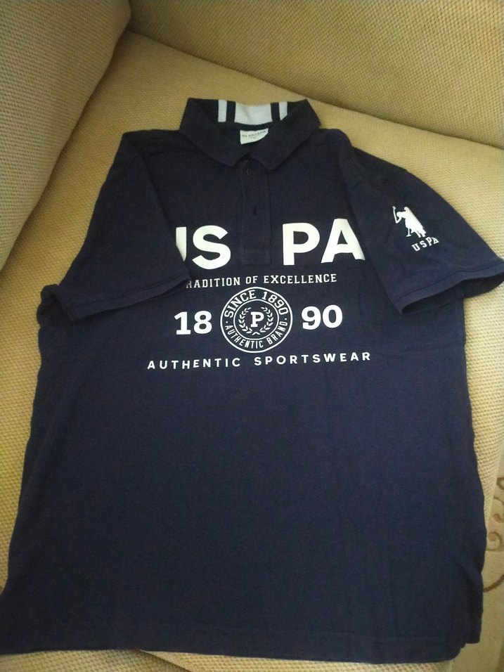 Lacivert Baskılı Erkek Polo Tişört - Görsel 2