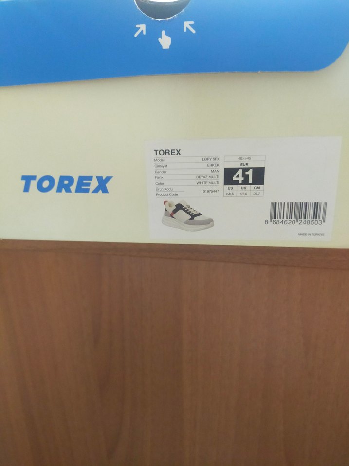 Beyaz Gri Bağcıklı Spor Ayakkabı - Görsel 5