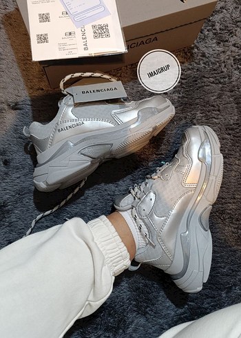 38 Beden beyaz Renk Balenciaga Triple S silver