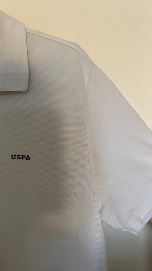 Erkek Beyaz Kısa Kollu Polo Yaka Tişört - Görsel 2