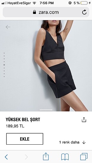 Yüksek bel şort