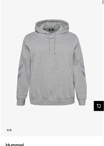 hummel Gri Kapüşonlu Fermuarlı Sweatshirt - Görsel 4