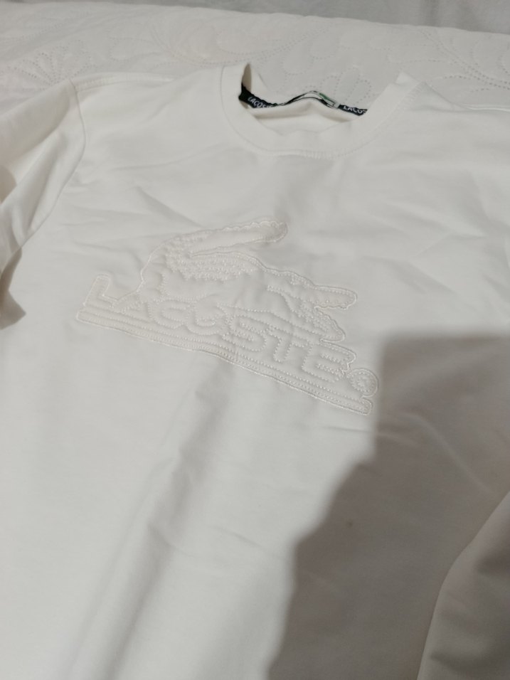 lacoste Erkek Beyaz Uzun Kollu Basic Sweatshirt - Görsel 2