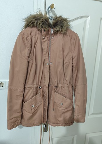 Bej Kürklü Rahat Kesim Midi Ceket - Görsel 2