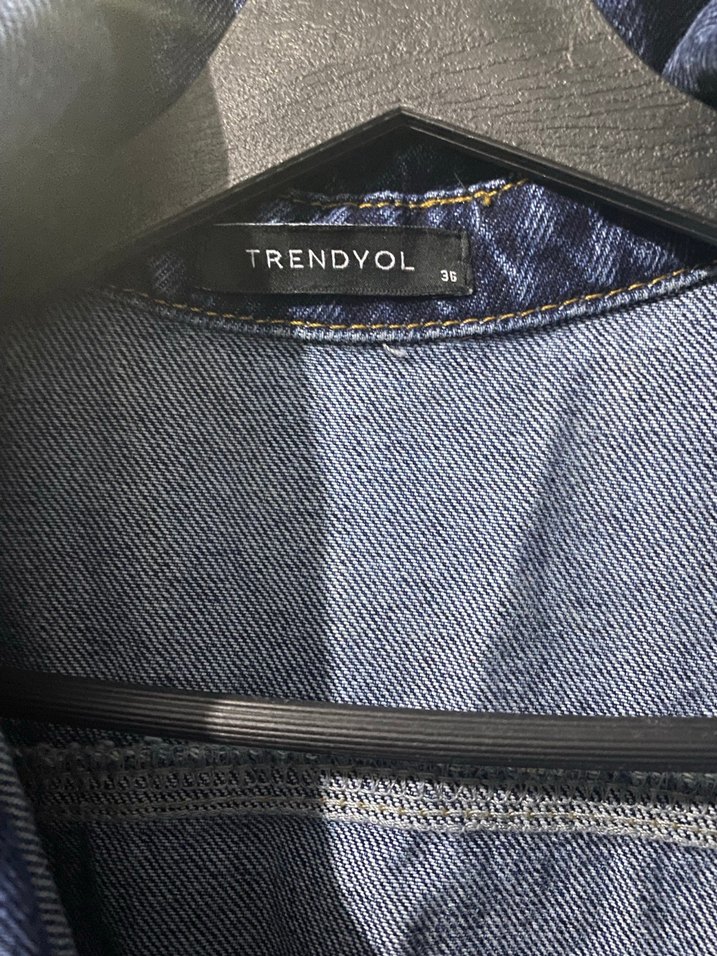 Kadın Kısa Kollu Lacivert kot Tulum - Görsel 2