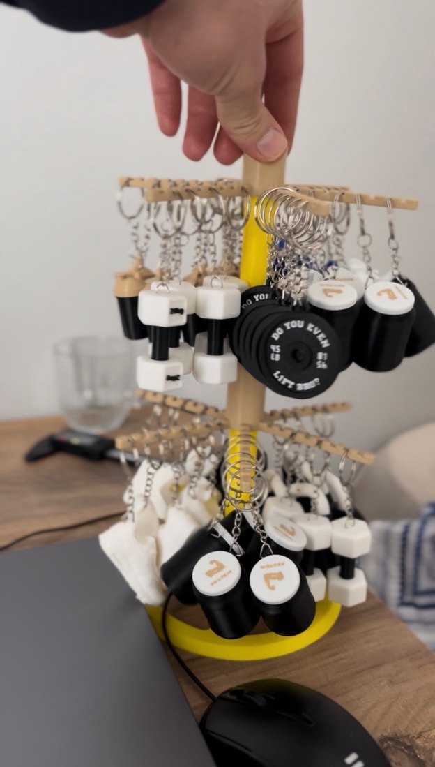 Renkli Püsküllü Kadın Anahtarlık - Görsel 3