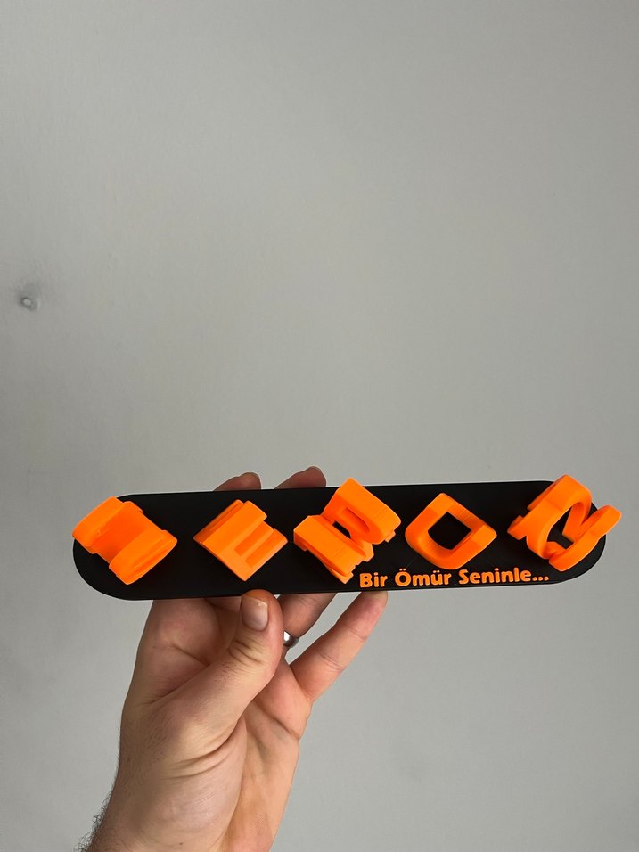 Sevgililer gününe Özel çift isimlik hediyesi 23x4 cm - Görsel 5