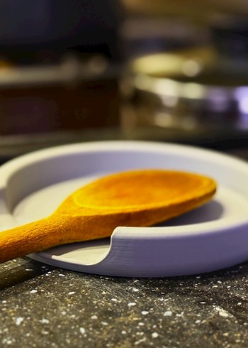 Gri Beyaz Mutfak Kaşığı Tutucu - Görsel 3