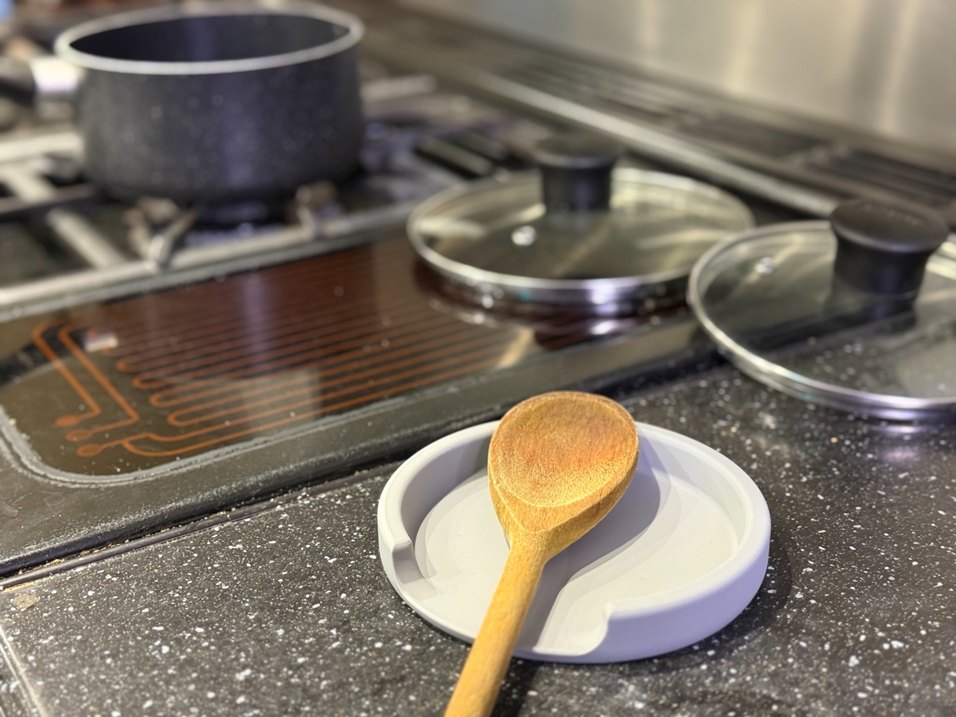 Gri Beyaz Mutfak Kaşığı Tutucu - Görsel 2