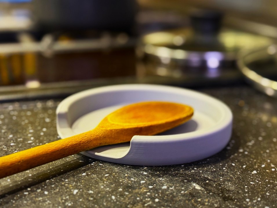 Gri Beyaz Mutfak Kaşığı Tutucu - Görsel 3