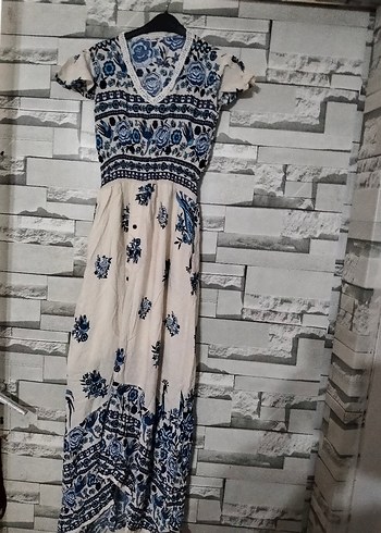 Pembe Desenli Kolsuz Mini Tulum - Görsel 4