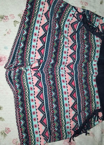 Mango Gri V Yaka Kısa Kollu Bluz - Görsel 16