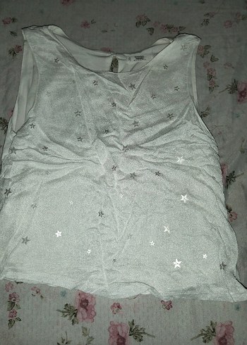 Mango Gri V Yaka Kısa Kollu Bluz - Görsel 2