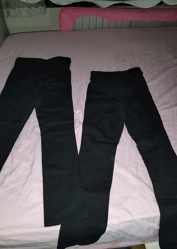 Koyu Siyah Dar Kesim Kız Kot Pantolon - Görsel 2