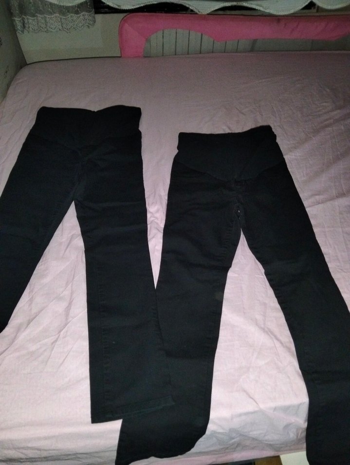 Koyu Siyah Dar Kesim Kız Kot Pantolon - Görsel 2