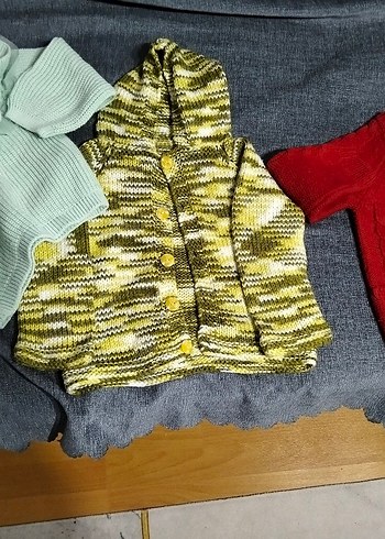 Kız Çocuk Çok Renkli Örgü Hırka - Görsel 2