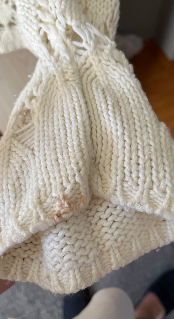 Bohem Beyaz Örgü Kadın Kazak - Görsel 3