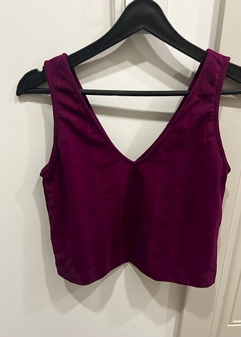 Mor Süet V Yaka Kadın Atlet - Görsel 2