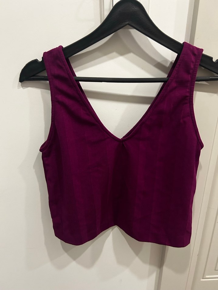 Mor Süet V Yaka Kadın Atlet - Görsel 2