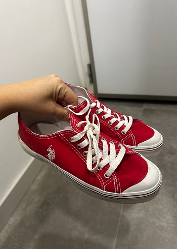 U.SPolo Kadın Kırmızı Spor Ayakkabı - Görsel 3